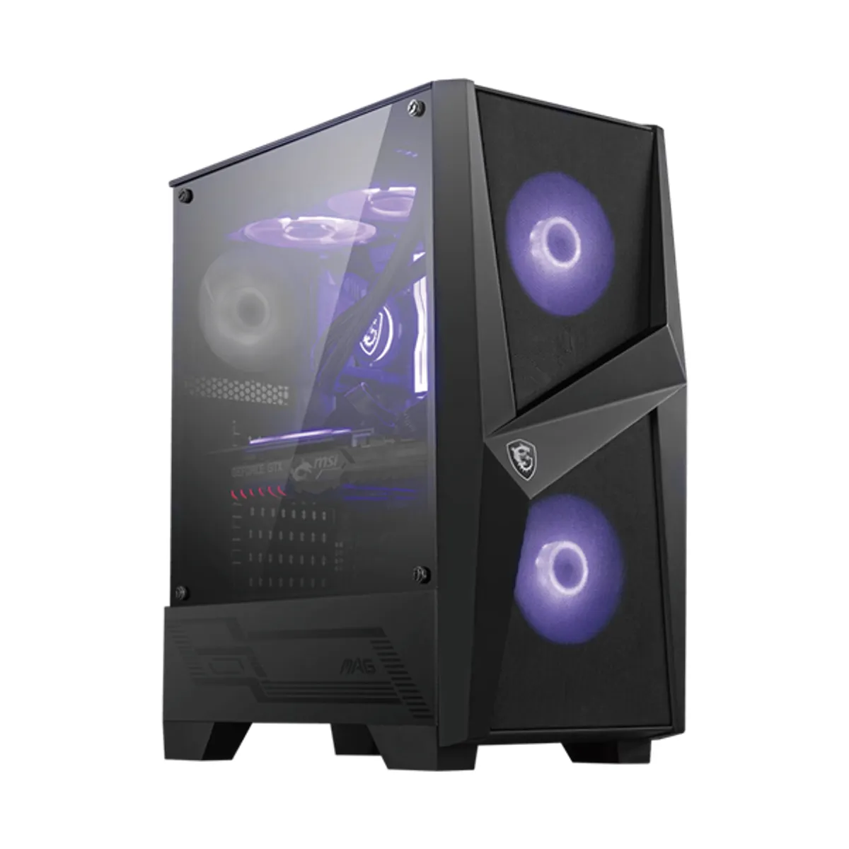 MSI PCC MAG FORGE 100M Mag Forge 100M 2x3.5" HDD bővítőhely, 2x120mm előlapi USB, mic, spk, fekete PSU nincs #1