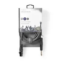 Nedis COTH15120GY50 félprofi audio kábel 6,35mm mono jack dugó - 3p XLR aljzat, 5m, rugalmas #3