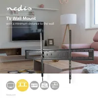 NEDIS TVWM2070BK Fali TV-tartókonzol 60-100" max 75 kg VESA 900x600 min faltávolság 30,5 mm #3