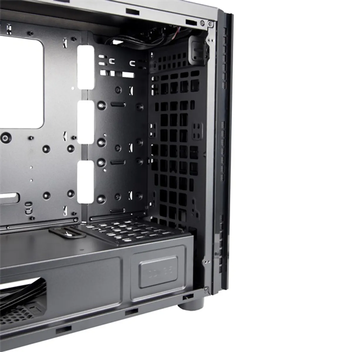 Chieftec AL-02B-TG-OP Hawk fekete edzett üveg oldalpanel alumínium előlap 1x5.25" külső 2x3.5" és 2x2.5" belső ATX mini ITX mATX #9