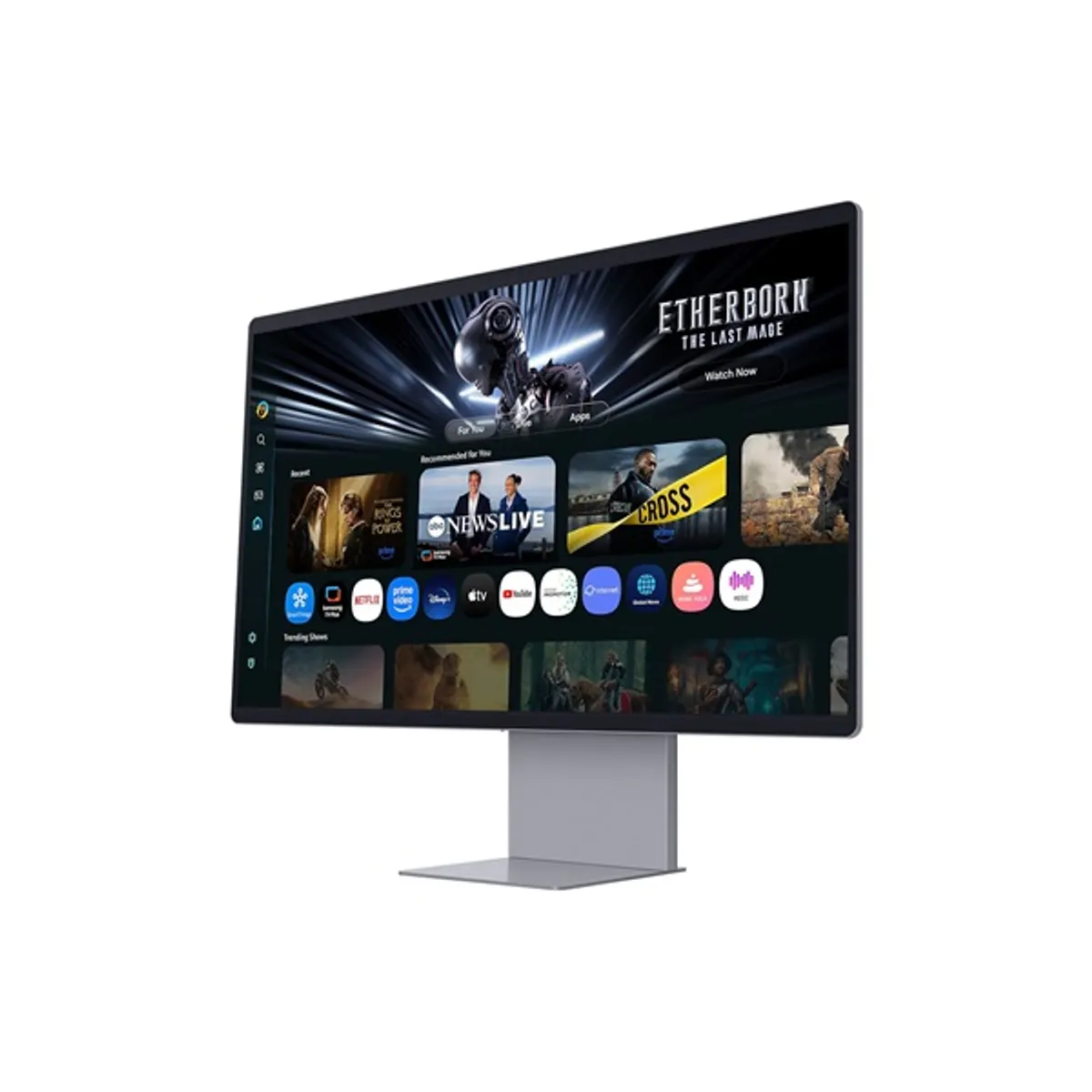 SMG MON LS32FM900SUXDU monitor OLED 32" 3840x2160 165 Hz 0,03 ms HDR HDMI DP USB-C USB Bluetooth webkamera hangszóró VESA 100x100 pivot ezüst #3