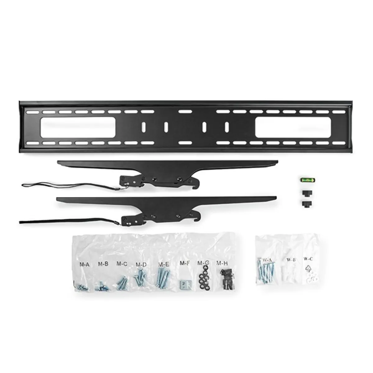 NEDIS TVWM2170BK billenthető fali TV-tartó 60-100" VESA 200x200-900x600 75 kg dönthető 15 szintjelző gyorskioldó kábelek #5