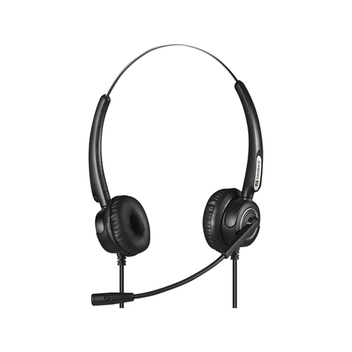 Sandberg 126-30 Fejhallgató pro stereo USB RJ9 RJ11 30 mm driver mikrofon állítható kar #1
