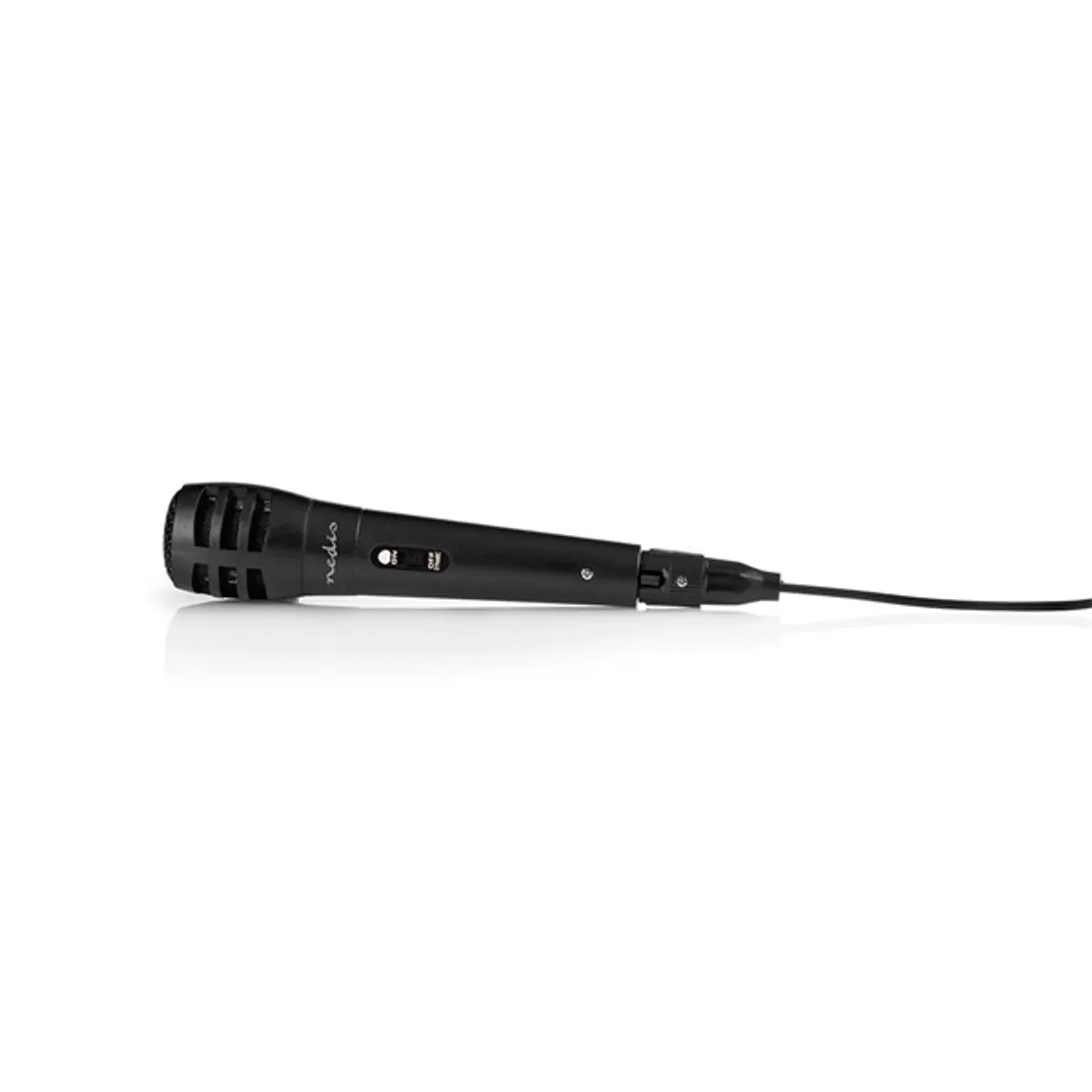 NEDIS MPWD15BK dinamikus mikrofon 5 m levehető kábel 600 ohm 80 hz-12 khz -75 db integrált kapcsoló utazó tok #2