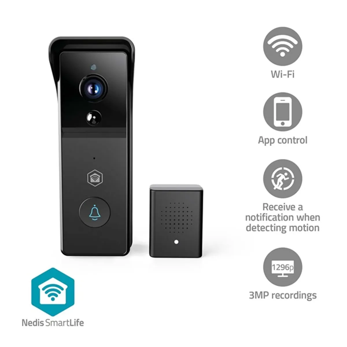NEDIS WIFICDP21BK felvevő MicroSD Színes Fix telepítésű #1