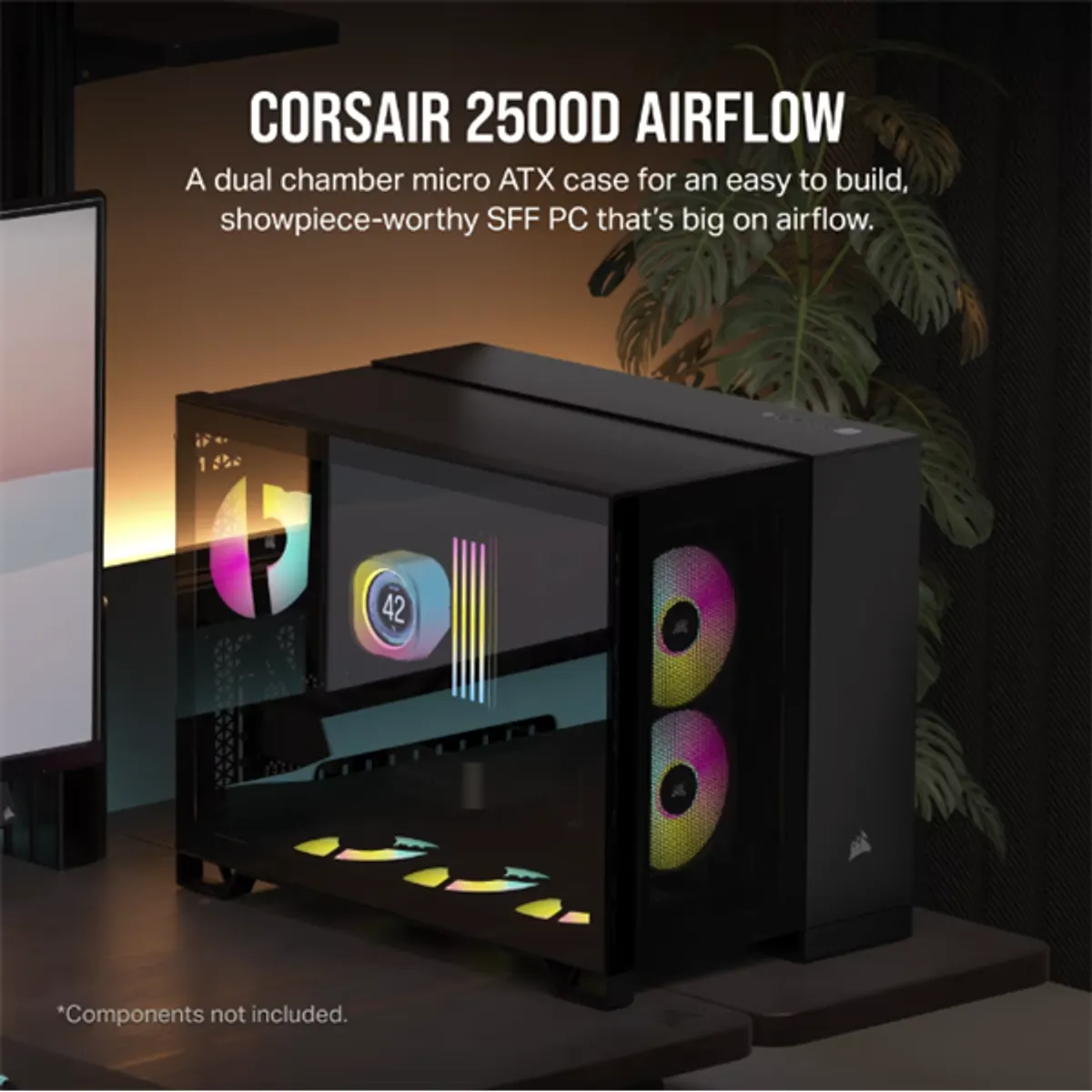 Corsair CC-9011263-WW 2500D Airflow Micro-ATX edzett üveg fekete #2