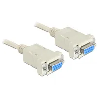 DELOCK 84077 soros RS-232 9 pin anya-anya Null modem kábel 28 AWG 1,8 m