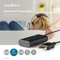 Nedis BTTR050BK Bluetooth adóegység fekete Bluetooth 5.0 USB bemenet 1x AUX 1x USB #3