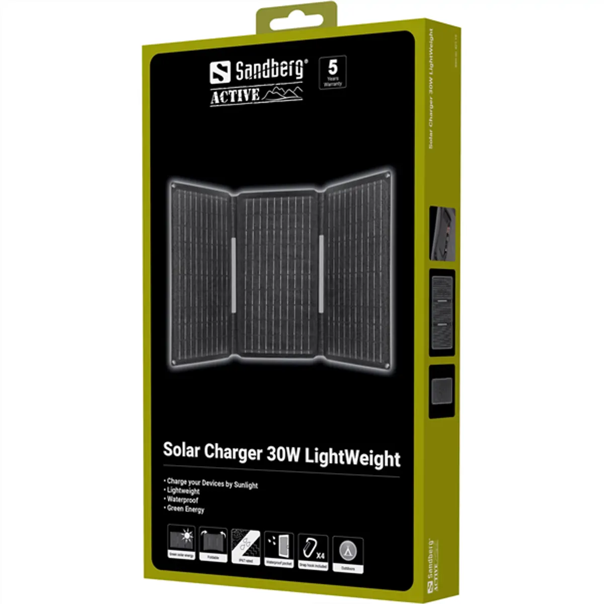 Sandberg 421-19 Napelemes töltő 30W 3-panelos IP67 USB-C PD20W USB-A 24W #6