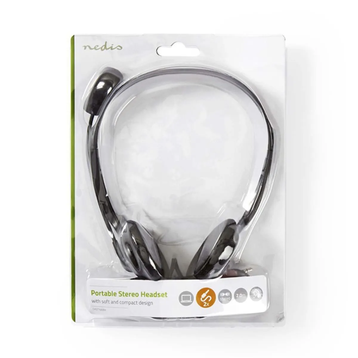Nedis CHST100BK mikrofonos fejhallgató 2 m 2x 3,5 mm 32 Ohm 105 dB 20 Hz-20 kHz #7