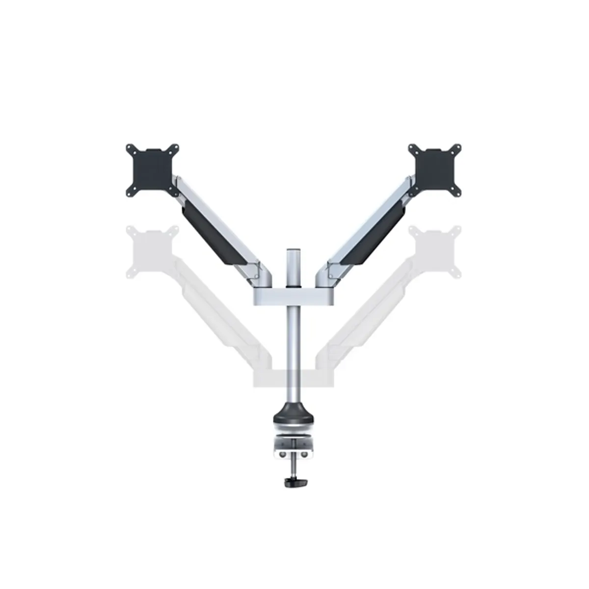 Multibrackets 7350022737198 M VESA Gas Lift Arm Dual ezüst 15-32" 75x75 100x100 dönthető 75-45 forgatható 90 teherbírás 10 kg #9