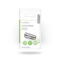 Nedis CSGP41956ME Műholdas és antenna adapter 10 db F férfi gyors, F nő, 75 Ohm, egyenes, nikkelezett, fém #5