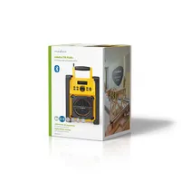 Nedis RDFM3100YW Rádió FM Bluetooth IPX5 15W 20 FM állomás 3,5 mm bemenet hordozó fogantyú #8