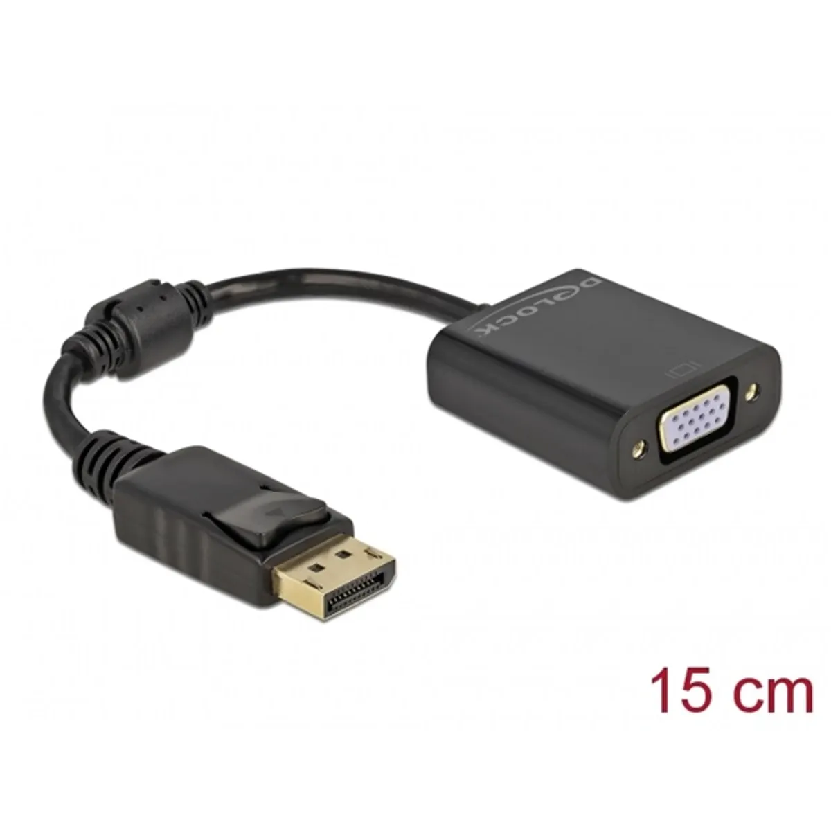 Delock 61006 DisplayPort 1.2 apa - VGA anya adapter fekete #1