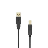 SBOX USB-1013/R USB A M USB B M kábel 3 m fekete fonott