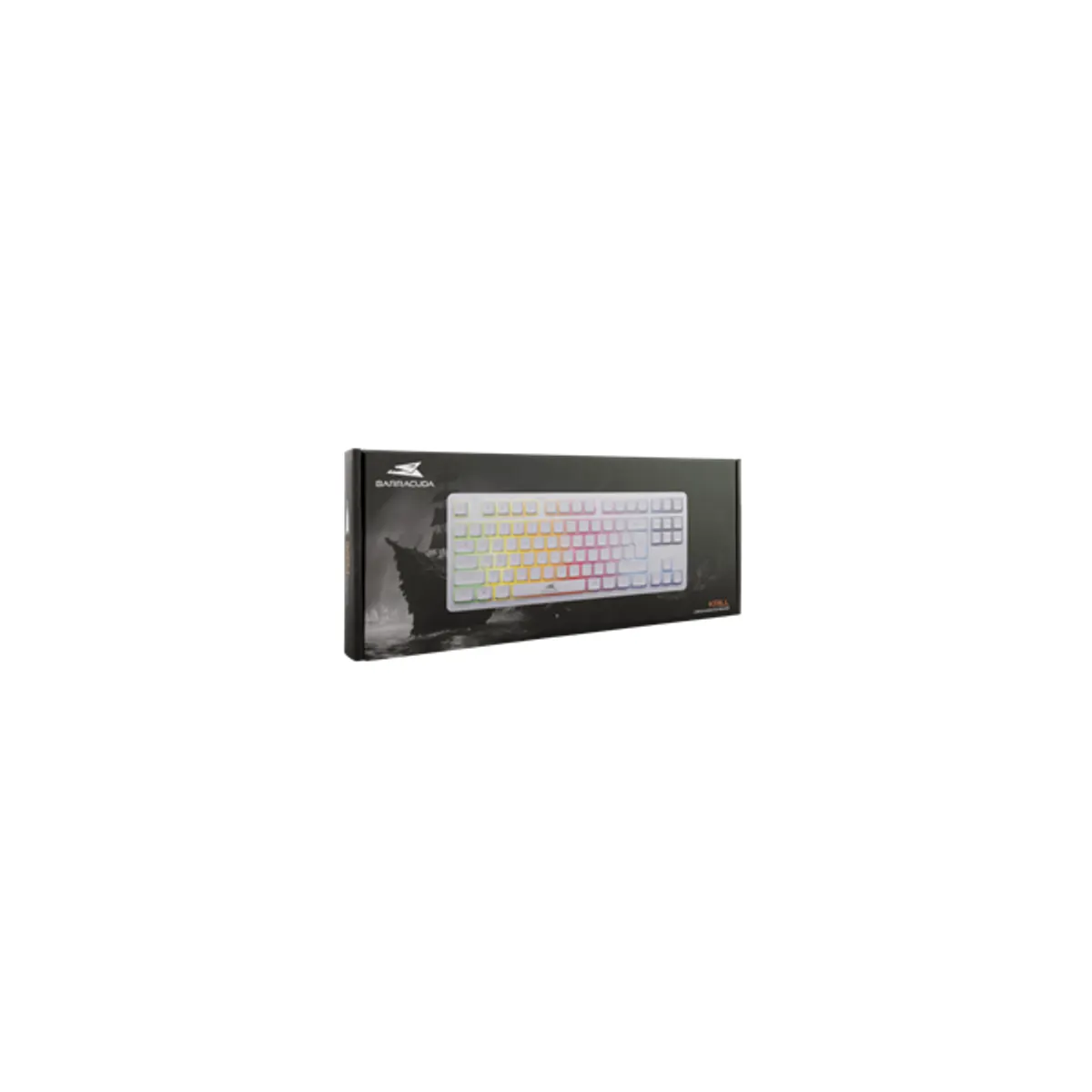 Baracuda BGK-001114W KRILL-W fehér membrán 87 billentyű angol kiosztás RGB világítás USB 2.0 1.5 m #5