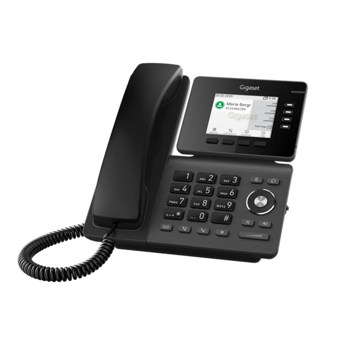 GIGASET S30853-H4107-R101 P810B IP PRO 3.36" TFT kijelző, PoE, bluetooth 5.2, 2x RJ45, 12 SIP fiók, fekete #7