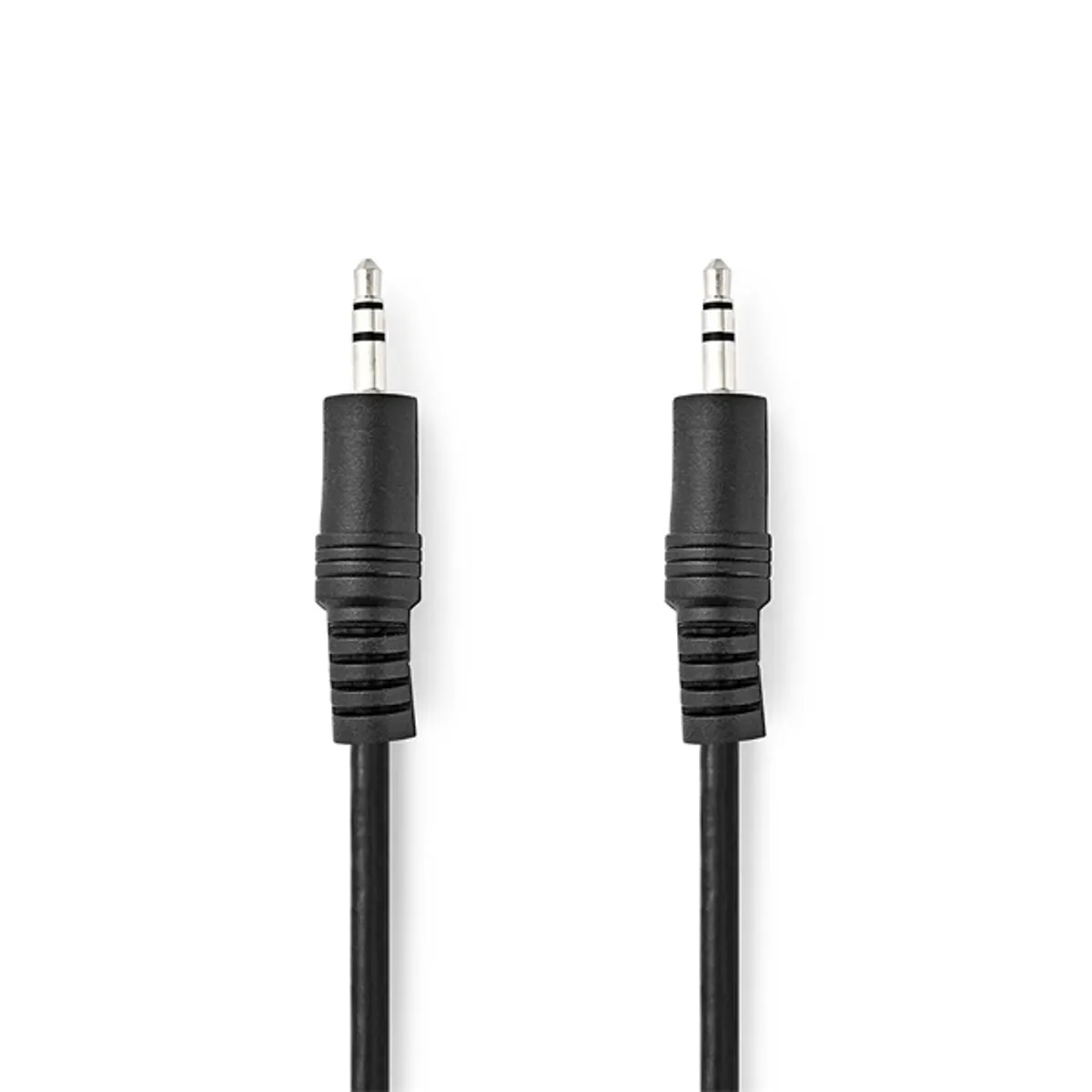 NEDIS CAGL22000BK20 Sztereó audio kábel 3,5 mm dugó, 2 m, fekete, aranyozott csatlakozók #1