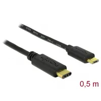 DELOCK 83333 USB-C 2.0 USB Micro-B kábel 0,5 m fekete