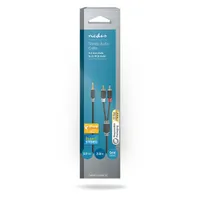 NEDIS CABW22200AT20 sztereó audió kábel 3,5 mm jack - 2x RCA aranyozott, árnyékolt, 2 m #3