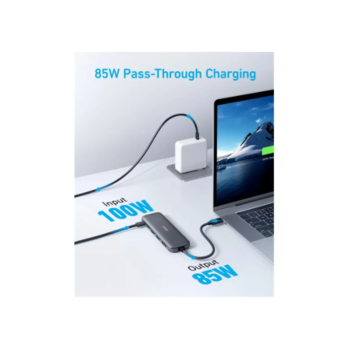 Anker A8355H11 Usb-C hub 5-in-1 4k hdmi 2x Usb-A pd-in 100w #3
