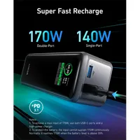 Anker A1340011 Prime 27650mAh 250W 2x USB-C bemenet-kimenet, 1x USB-A kimenet fekete #5