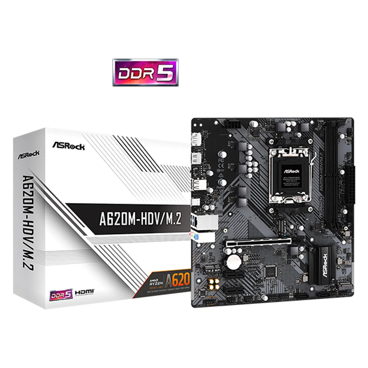 ASROCK A620M-HDV/M.2 AM5 mATX 2xDDR5 96GB 1x PCIe4.0x16 2xM.2 HDMI DP LAN #1