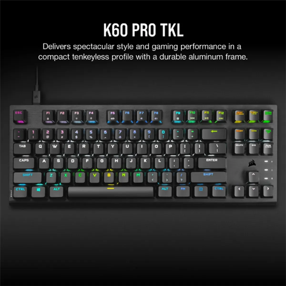 Corsair CH-911D01A-NA K60 Pro TKL RGB OPX optikai-mechanikus billentyűzet alumínium keret USB-A #2