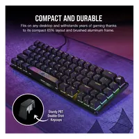 CORSAIR CH-91A401A-NA K65 PRO MINI RGB 65 százalékos optikai-mechanikus USB vezetékes US elrendezés OPX NKRO #3