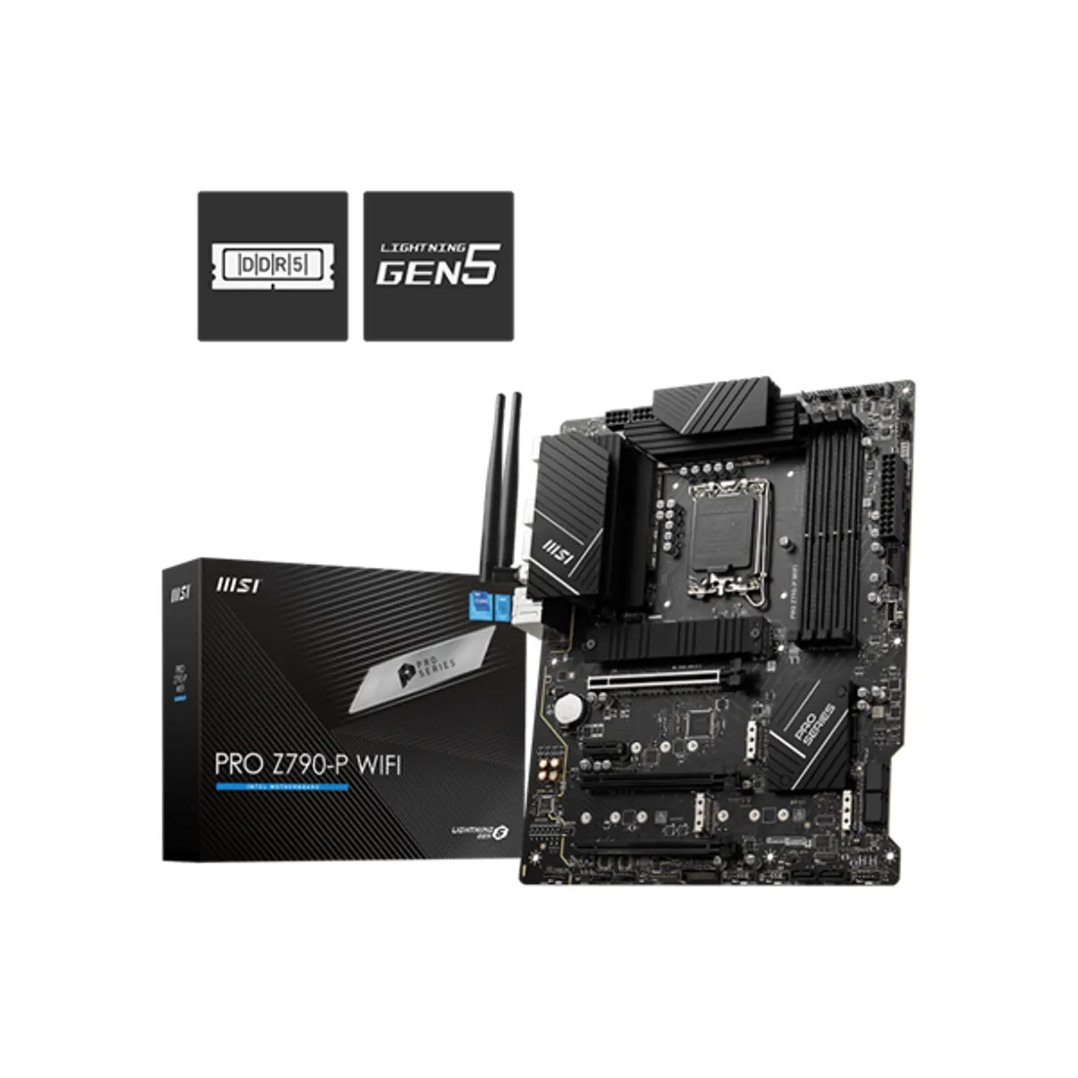 MSI PCC PRO Z790-P WIFI S1700 ATX DDR5 5600 3x PCIe x16 2.5GbE Wi-Fi HDMI DisplayPort RAID 4x DIMM M.2 #1