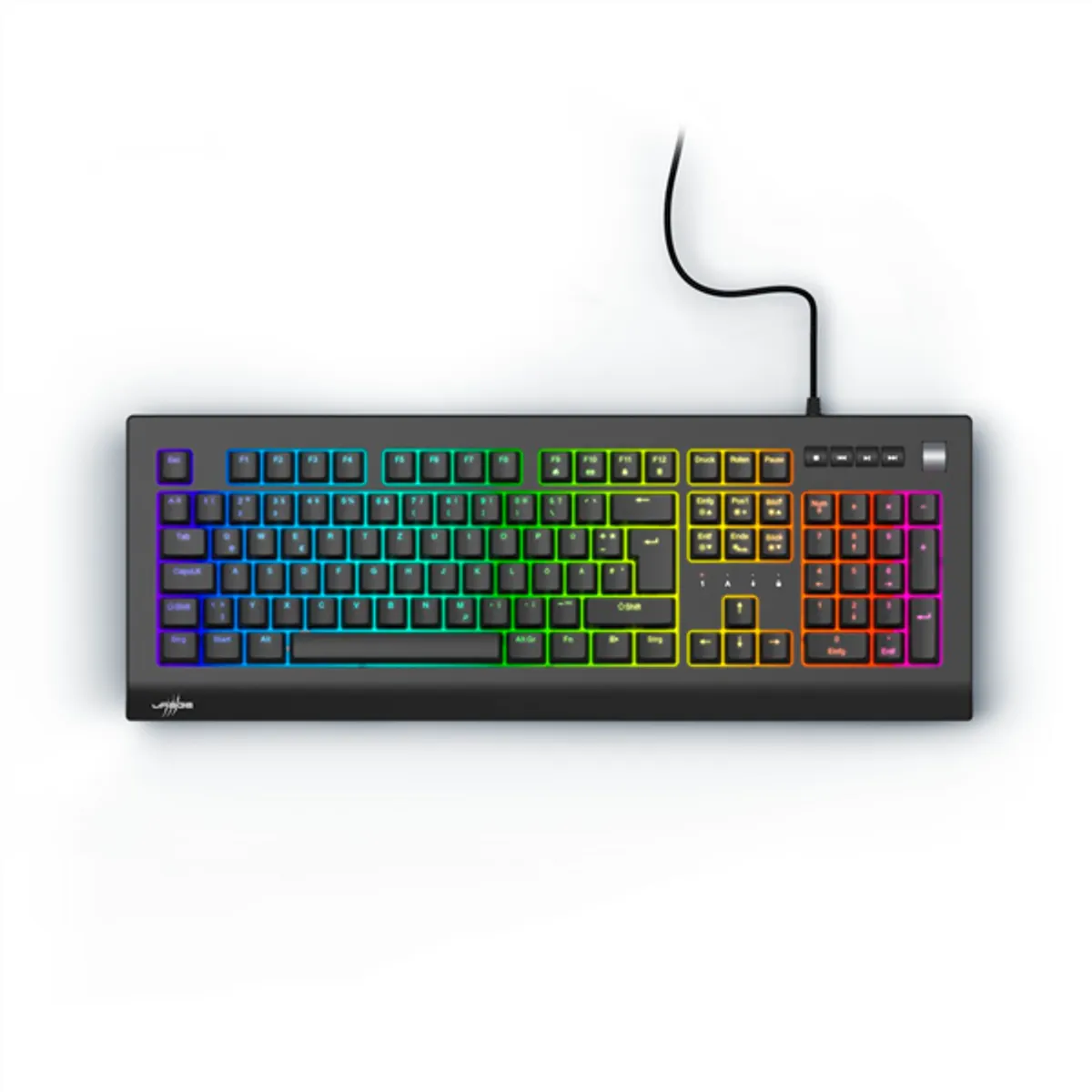 Hama 13217832 Urage Exodus 600 Outemu Red mechanikus RGB billentyűzet makró memória 1,8 m kábel Win-lock állítható magasság #1