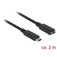 DELOCK 85542 bővítőkábel USB Type-C USB Type-C 2 m fekete