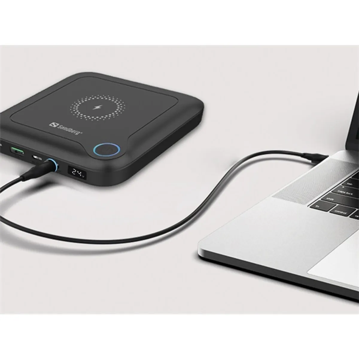 SANDBERG 420-57 All-in-1 Laptop Powerbank 24000mAh 12 adaptertippek vezeték nélküli gyorstöltés USB-C PD 2x USB-C 1x USB-A #3