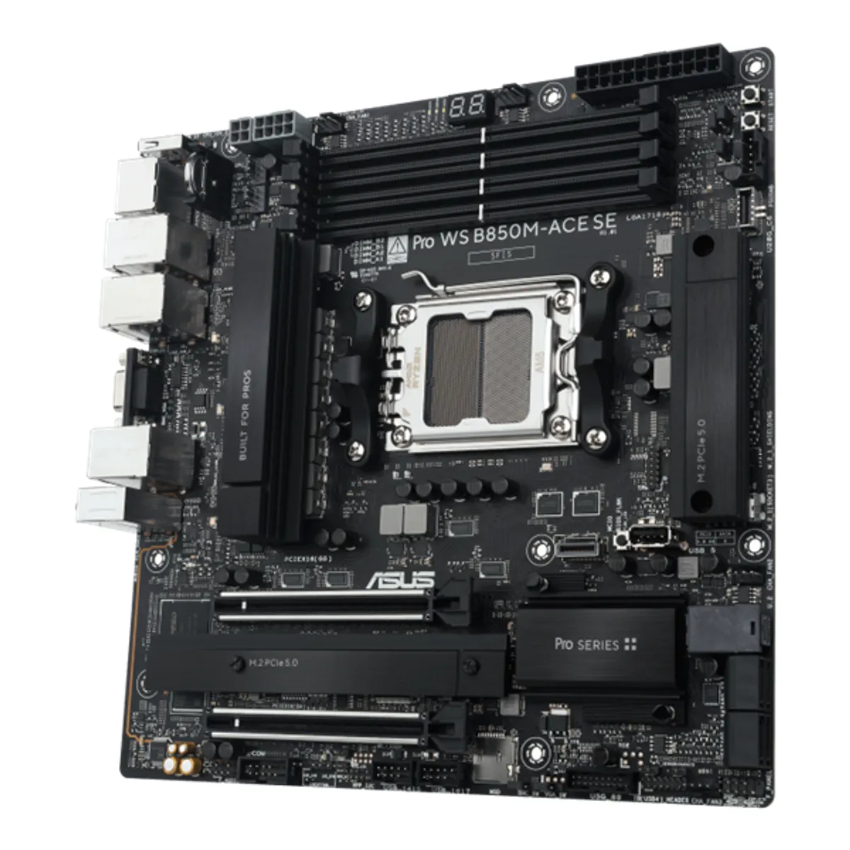 ASUS PCC PRO WS B850M-ACE SE Pro WS AM5 mATX 2x PCIe 16 M.2 4x DDR5 5200 256 GB RAID LAN 2.5Gb HDMI DisplayPort D-sub #1