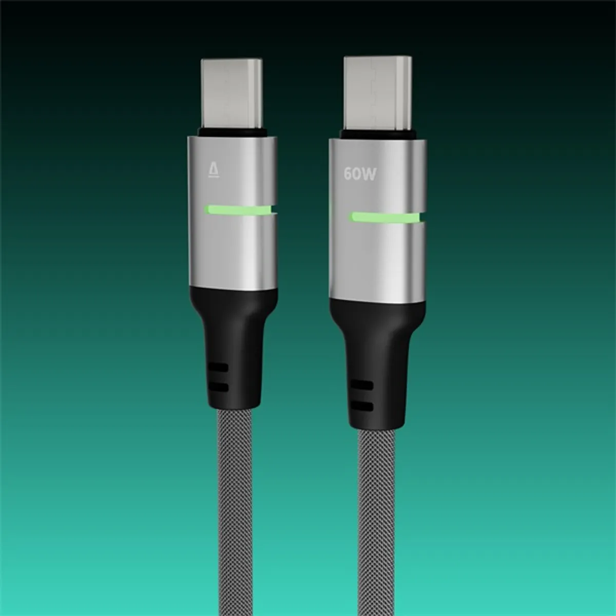 AVAX_CB634 Steely LED 3m fekete USB-C USB-C 60W #2