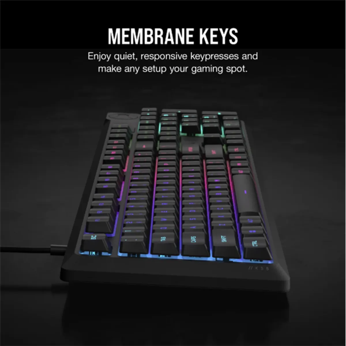 CORSAIR CH-9226C65-NA K55 CORE RGB membrán 6 makrógomb cseppálló média-vezérlő #4