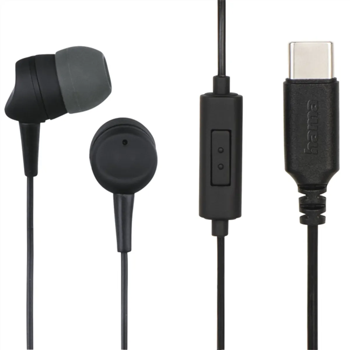 Hama 00184141 Basic4phone in-ear fülhallgató Google Assistant-támogatott USB-C fekete 120 cm #1