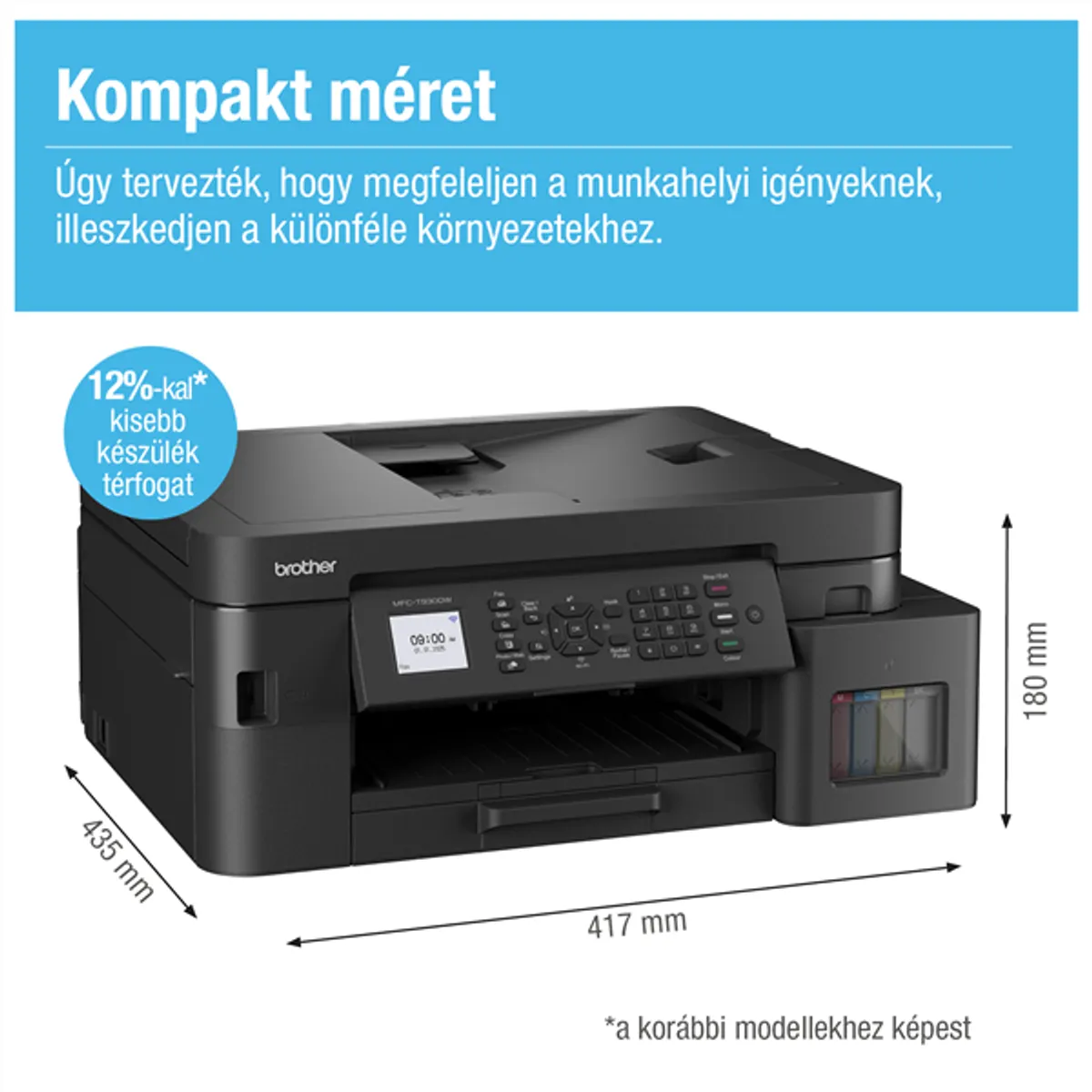 BROTHER MFCT930DWYJ1 MFC-T930DW színes tintasugaras MFP, A4, kétoldalas, ADF, WiFi, USB, LAN, 6000x1200dpi #6