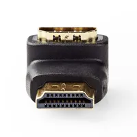 Nedis CVGB34901BK hdmi m-f adapter 90 fokos szög aranyozott hdmi csatlakozó fekete #5