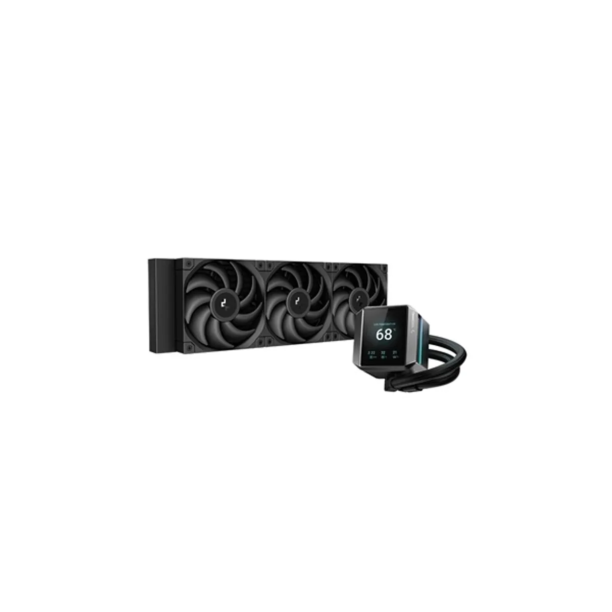 DEEPCOOL R-LX750-BKDSNMP-G-1 Mystique LCD 360 3x120 mm addressable RGB 2.83" display #1
