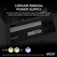 CORSAIR CP-9020302-EU RM650e moduláris tápegység 650W ATX 3.1 PCIe 5.1 Cybenetics Gold 7 év garancia #2