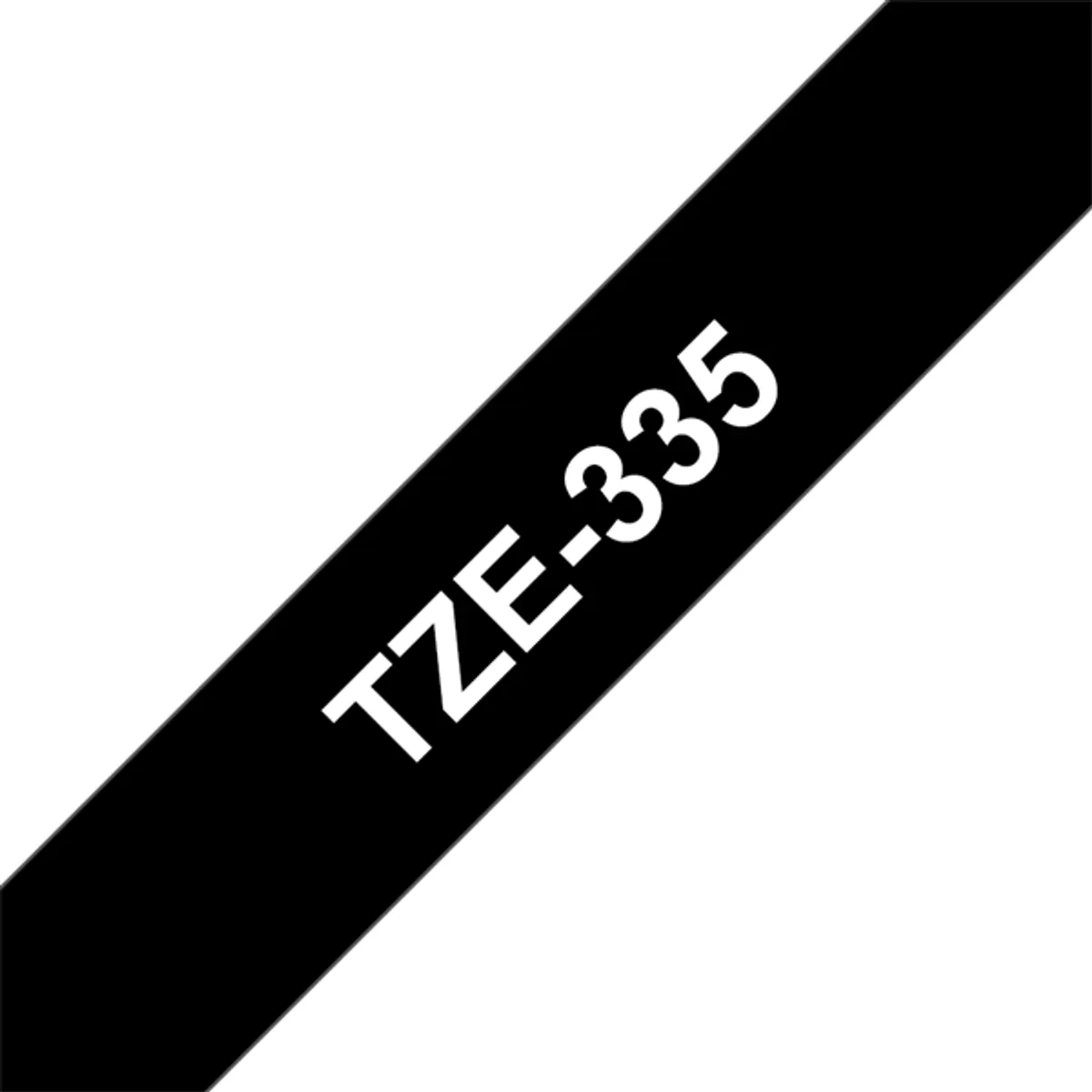 BROTHER TZE335 laminált címkéző szalag 12mm 8m fekete alapon fehér #1