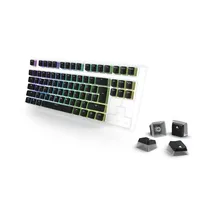 HAMA 00217894 Doubleshot PBT keycap szett fekete US-UK kiosztás billentyűkiszedővel