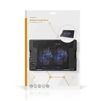 NEDIS NBCR200BK notebookhűtő állvánnyal 2x140mm ventilátor 18" led usb hub #8