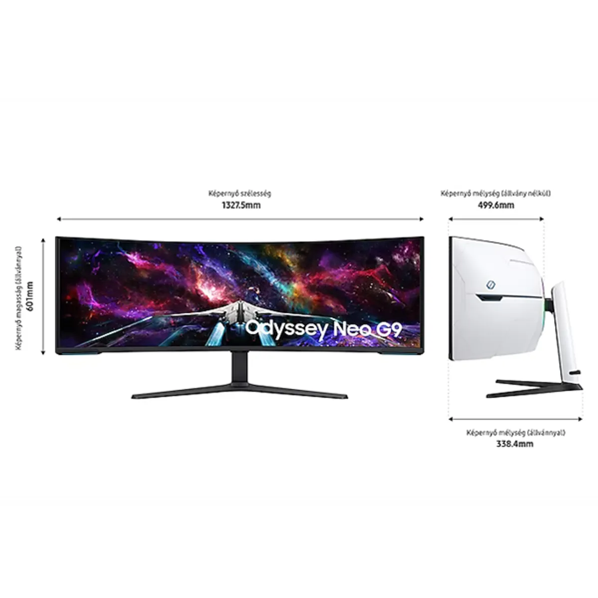 SMG MON LS57CG952NUXEN játékmonitor 57" VA 32:9 7680x2160 240 Hz HDR 1000R fehér HDMI DisplayPort USB #5