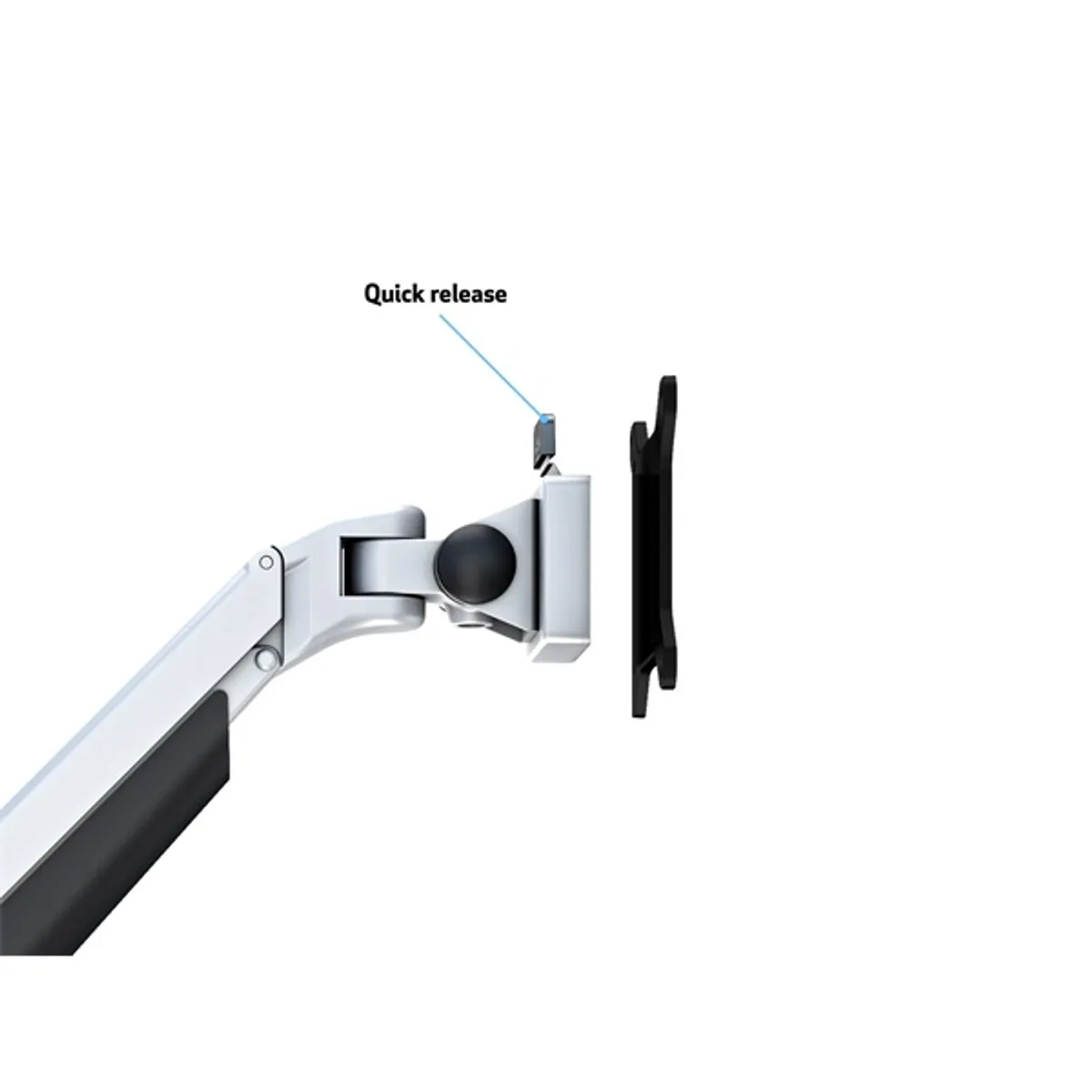 MULTIBRACKETS 7350022737167 egykaros gázemelő kar asztali rögzítő ezüst 15-34" VESA 75x75 100x100 teherbírás 10 kg #9