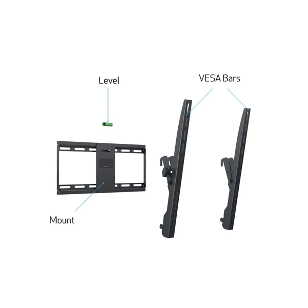 Multibrackets 7350022734012 M Universal Tilt Wallmount Black Medium dö nthető van Fali rögzítés 400x400 mm VESA 200x100-400x400 32-65" 75 kg #7