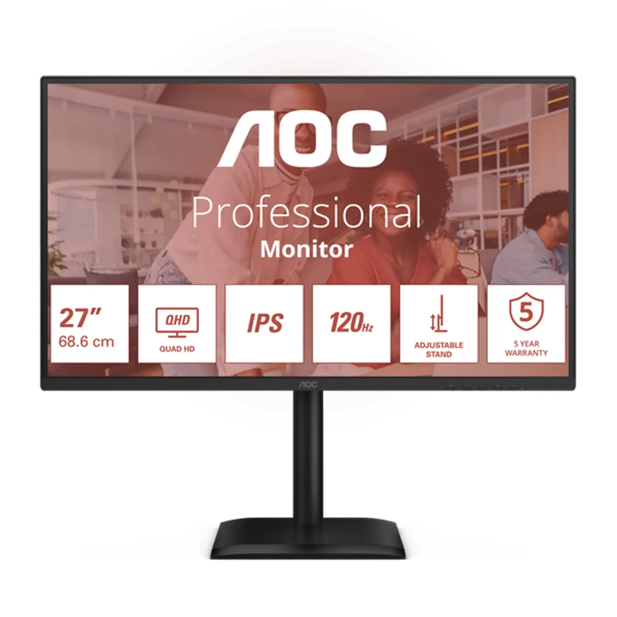 AOC Q27E4U qhd ips 27" 2560x1440 4 ms 178 fok 178 fok beépített hangszóró usb hub #1