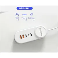 Blackbird BH1425 Univerzális hálózati töltő 5-portos USB PD25W 100-240V EU fehér #2
