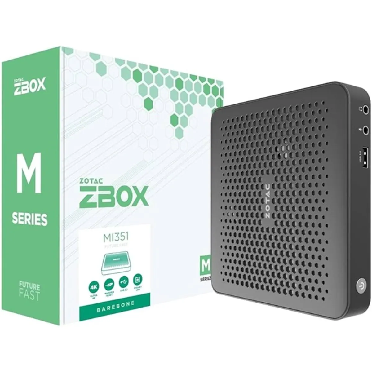 ZOTAC ZBOX-MI351-E ZBOX MI351 barebone Intel N100 1x ddr5-4800 sodimm M.2 NVMe PCIe 3.0 x4 hdmi 2.0 dp 1.4 wifi 6 bt 5.2 lan 1 gb #1